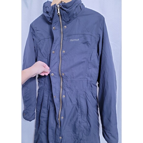 Marmot 650 Fill Goose Down Navy Coat Parka Women's MEDIUM - Picture 4 of 9